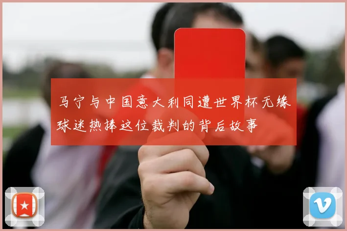 马宁与中国意大利同遭世界杯无缘球迷热捧这位裁判的背后故事